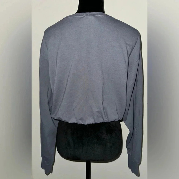 PacSun Diana Cinched Crew Neck Cropped Sweatshirt - Size M - Picture 7 of 8